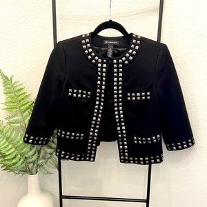 Inc cropped jacket with silver detail